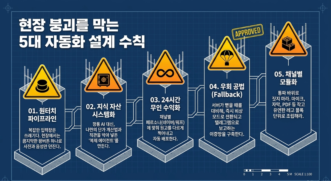 현장 붕괴를 막는 5대 자동화 설계 수칙