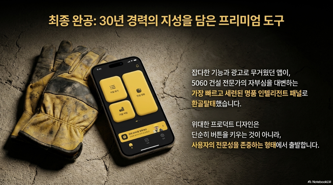 최종 완공 30년 경력의 지성을 담은 프리미엄 도구 공사판 김반장 v1.1.9 명품 인텔리전트 패널 완성