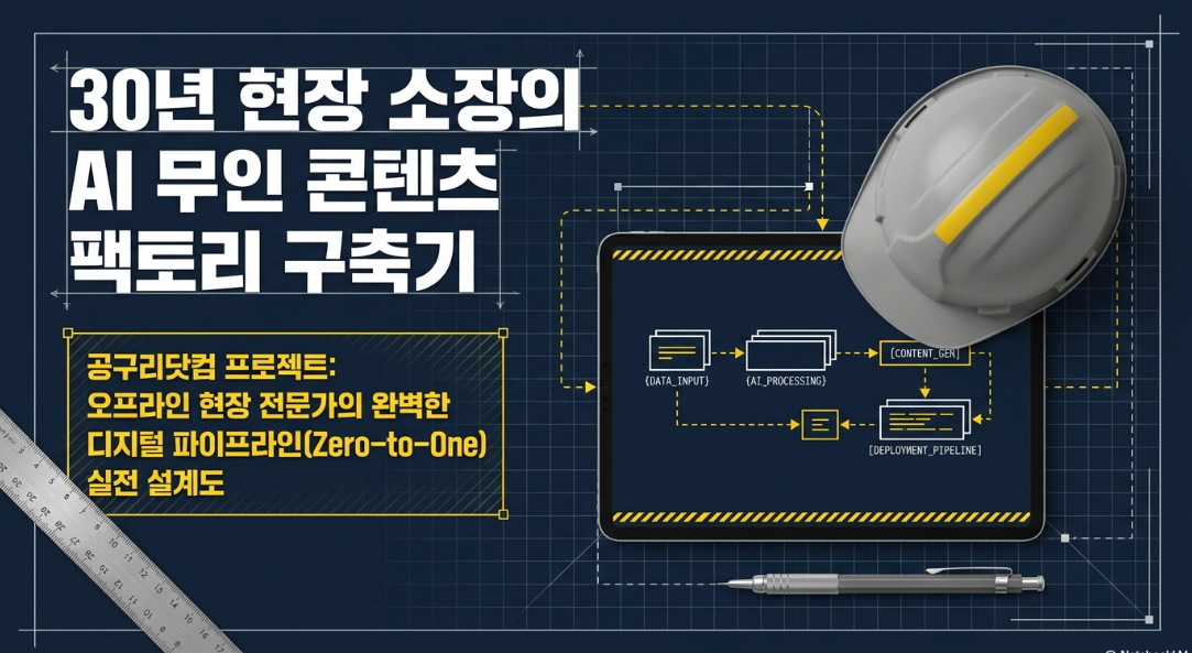 30년 현장 소장의 AI 무인 콘텐츠 팩토리 구축기 — 공구리닷컴 프로젝트 오프라인 현장 전문가의 완벽한 디지털 파이프라인 Zero-to-One 실전 설계도