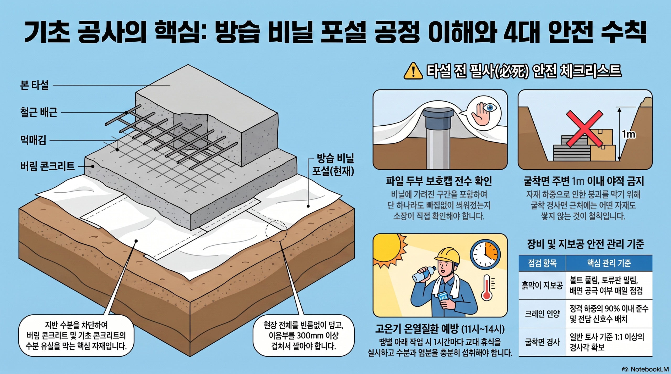 방습 비닐을 미끄럼 위험물로 착각한 AI, 진짜 정체는 따로 있습니다 방습 비닐 포설 안전 수칙