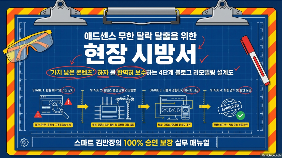 애드센스 무한 탈락을 탈출하는 현장 시방서 — 구글 봇의 논리로 블로그를 전면 리모델링한 30년 소장의 4단계 분투기라카이 스크린샷 2026 06 28 143611