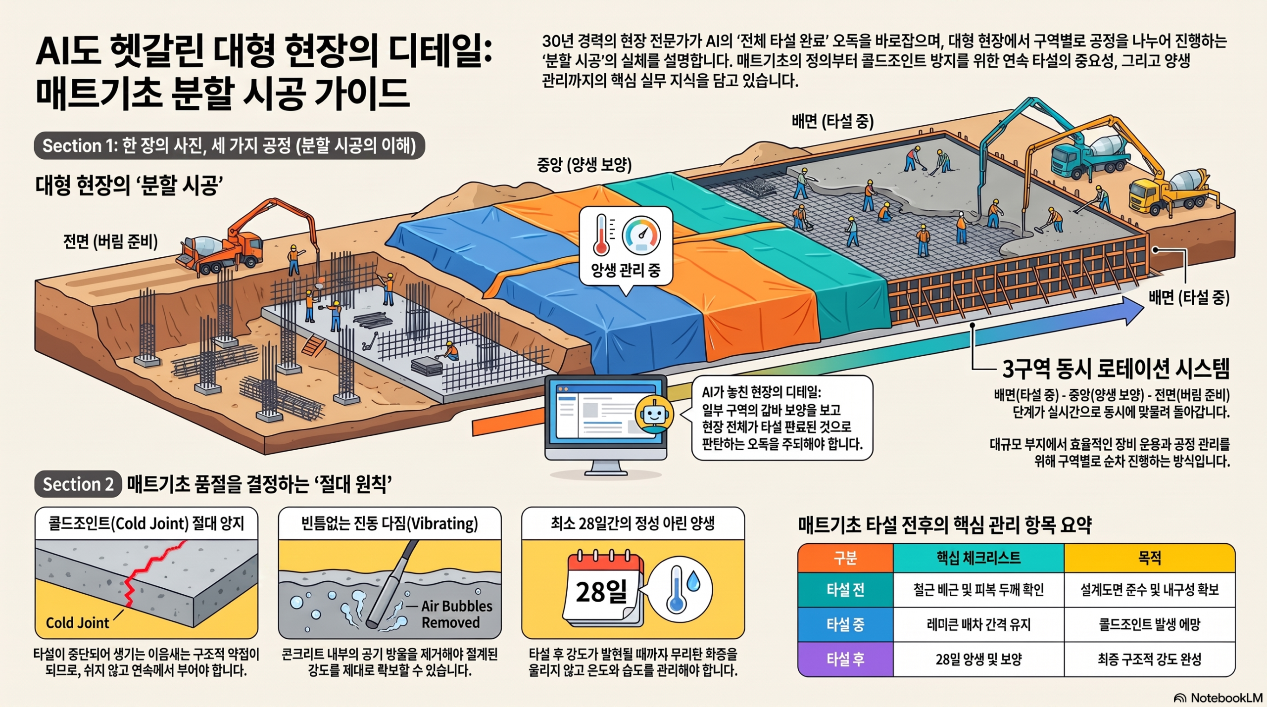 매트기초 분할 시공 가이드