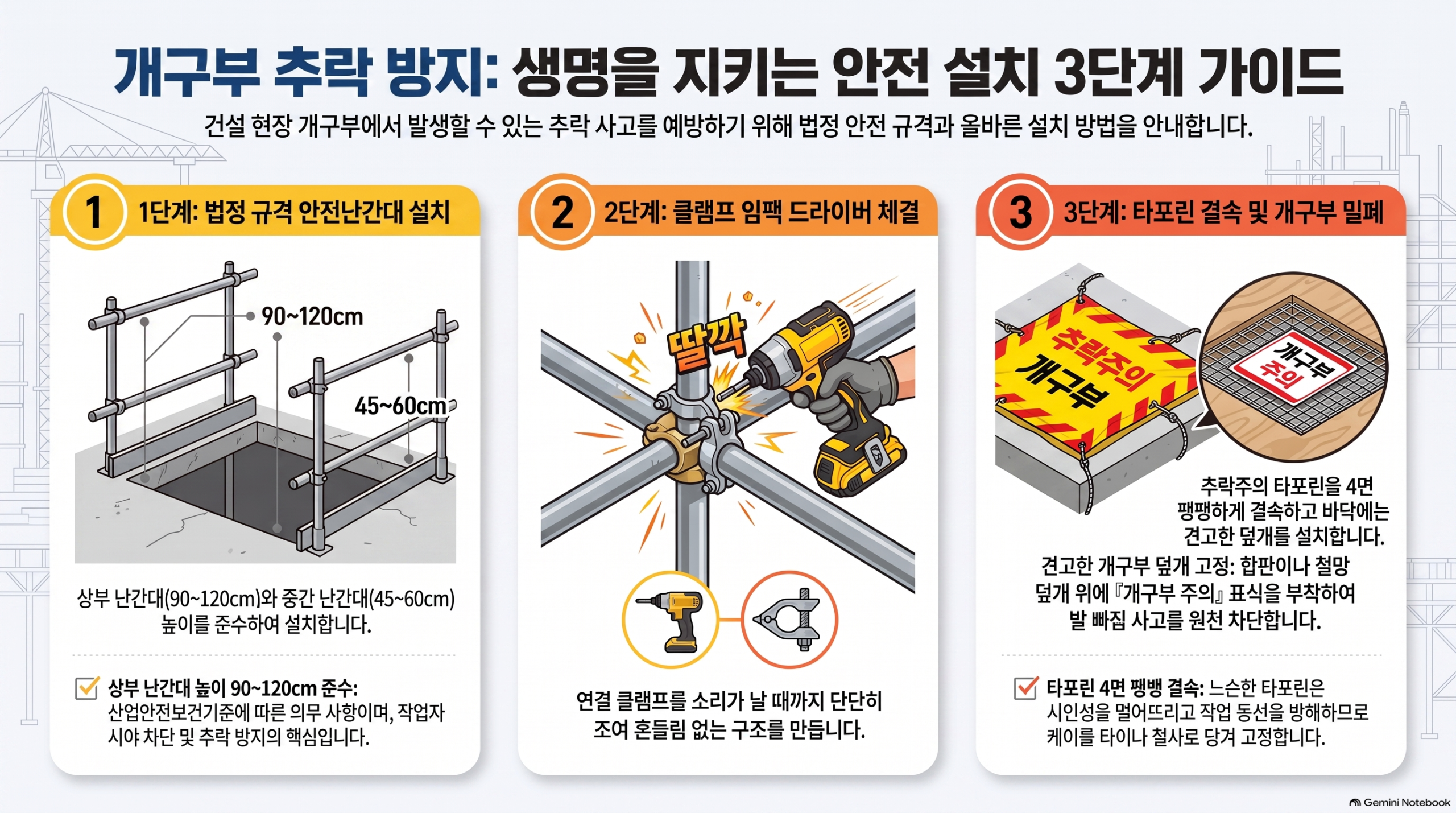 개구부 추락 방지 안전 가이드